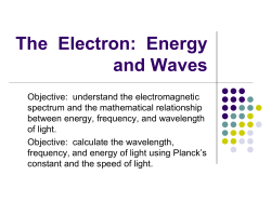 The Electron: Energy and Waves
