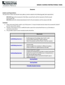 Task - Science - Grade 4 - Seasons PDF