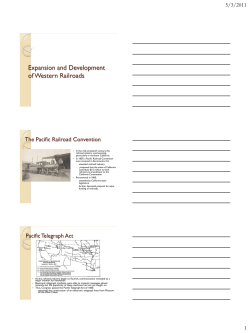 Expansion and Development of Western Railroads