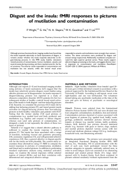 Disgust and the insula: fMRI responses to pictures of mutilation and