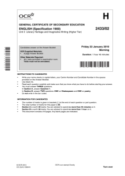 ENGLISH (Specification 1900)