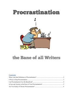 Procrastination - Writing 4 Success