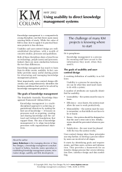 The challenge of many .M proMects is knowing where to start