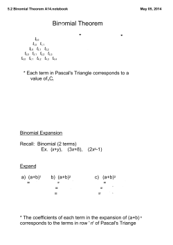 5.2 Binomial Theorem A14.notebook