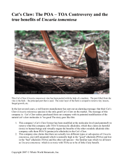 Cat`s Claw: The POA - Whole World Botanicals