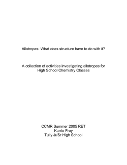 Allotropes - Cornell Center for Materials Research