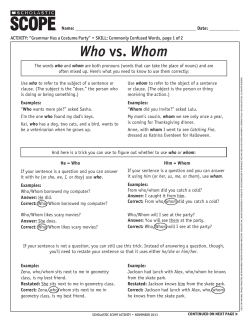 Who vs. Whom
