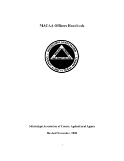 Officers Handbook - Mississippi Association of County Agriculture