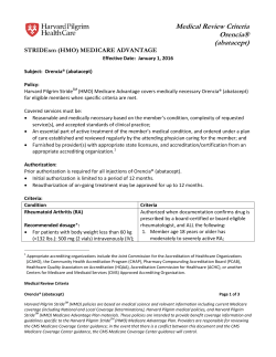 Orencia - Harvard Pilgrim Health Care
