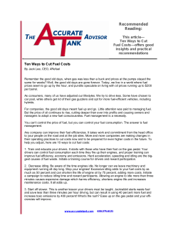 Cut Fuel Costs - Accurate Tank