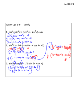 3. sin 3x cos 2x = 1/2