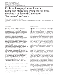 Cultural geographies of counter-diasporic migration: perspectives