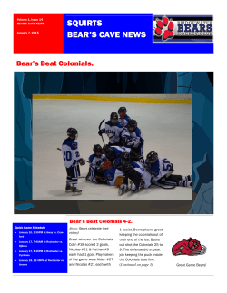 squirts bear`s cave news - Hunterdon Bears Hockey Club
