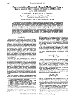 Characterization of Langmuir-Blodgett Multilayers Using a