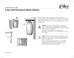 Instructions For Use A-dec Self
