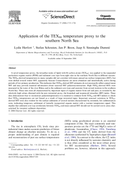 Application of the TEX86 temperature proxy to the southern North Sea