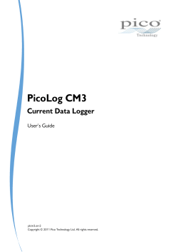 PicoLog CM3 Current Data Logger User`s Guide