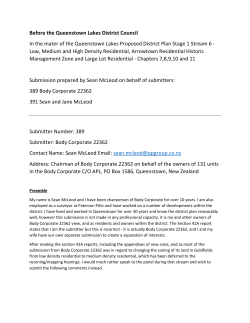 S0389 Body Corporate T06 McLeodS Submission TABLED