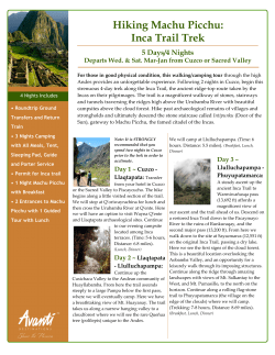 Hiking Machu Picchu: Inca Trail Trek