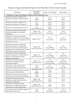 Numerical Targets and Updated Figures of the Third Basic Plan for