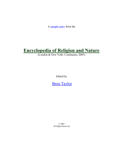 Animism: Humanity`s Original Worldview