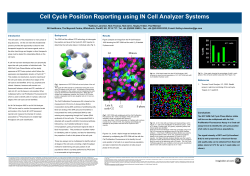 Cell Cycle Position Reporting using IN Cell Analyzer Systems