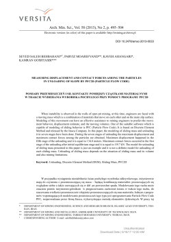 Measuring Displacement and Contact Forces Among the Particles in