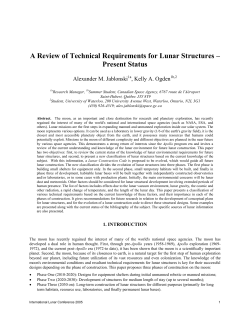 A Review of Technical Requirements for Lunar Structures &ndash; Present