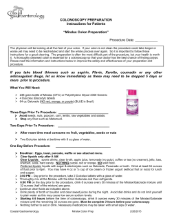 colonoscopy preparation - Coastal Gastroenterology, PC