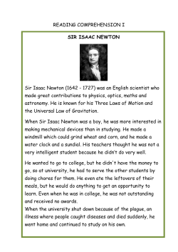 SIR ISAAC NEWTON