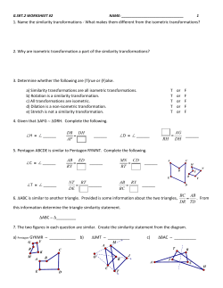 1. Name the similarity transformations