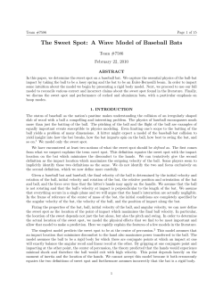 Team 7586: The Sweet Spot: A Wave Model of Baseball Bats.