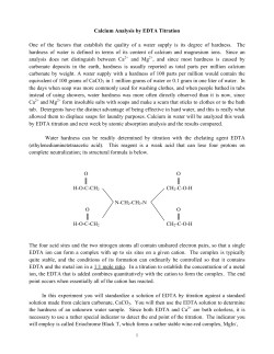 Calcium Analysis by EDTA Titration