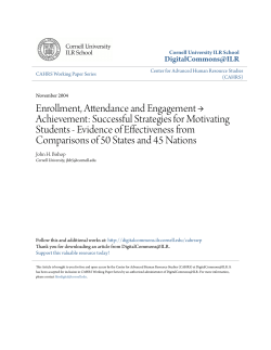 Enrollment, Attendance and Engagement &rarr; Achievement
