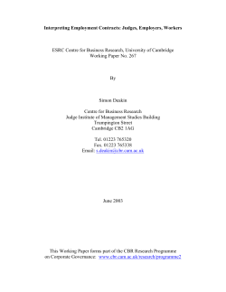 Interpreting Employment Contracts: Judges, Employers