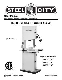 50200 - 16" Industrial Bandsaw w/ Parts