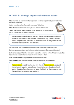 How to write a sequence of events