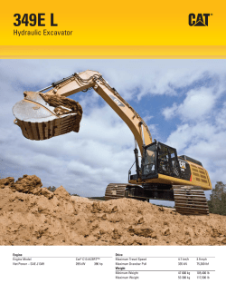 Specalog for 349E L Hydraulic Excavator