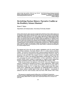 Revis(it)ing Nuclear ffistory - Center for the Presentation of Science