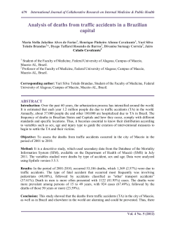 Analysis of deaths from traffic accidents in a Brazilian capital