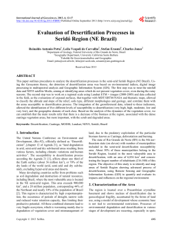 Evaluation of Desertification Processes in Serid&oacute; Region (NE Brazil)