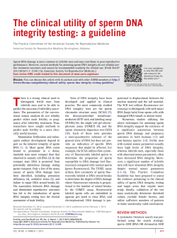 The clinical utility of sperm DNA integrity testing