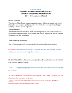 Admissions 13-14 Assessment Report