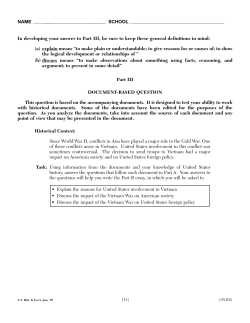 DBQ Vietnam War - White Plains Public Schools