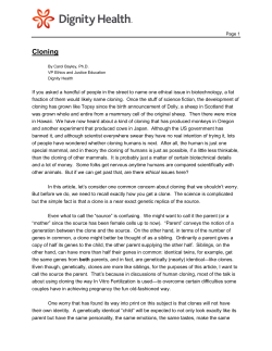 Cloning - Dignity Health