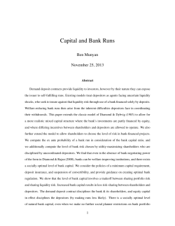 Capital and Bank Runs