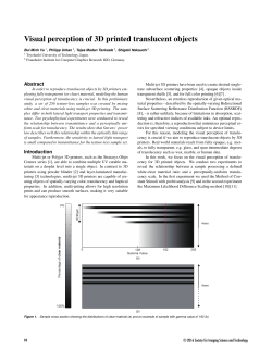 Visual Perception of 3D Printed Translucent Objects