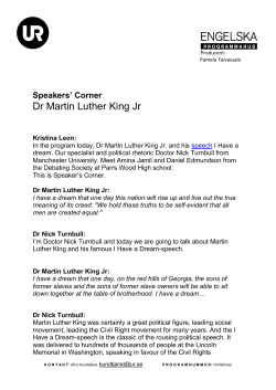 Dr Martin Luther King Jr
