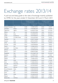 Exchange rates 2013/14