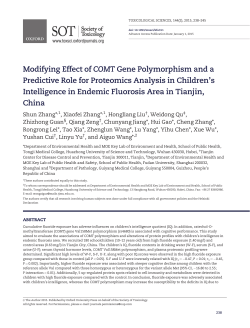 Modifying Effect of COMT Gene Polymorphism